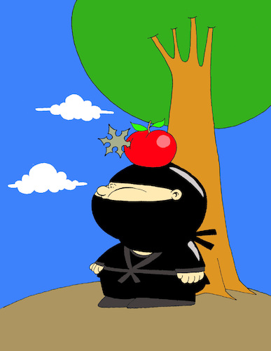 Cartoon: Ninja Child... (medium) by berk-olgun tagged ninja,child