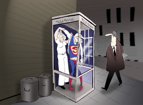 Cartoon: Old Superman... (medium) by berk-olgun tagged old,superman