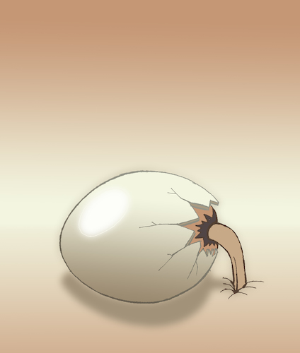 Cartoon: Ostrich Egg... (medium) by berk-olgun tagged ostrich