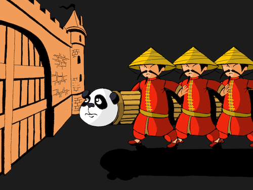 Cartoon: Panda Attack... (medium) by berk-olgun tagged panda,attack