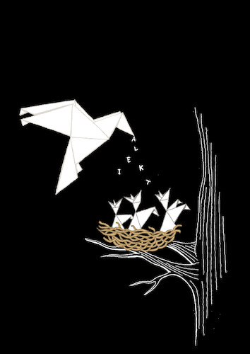 Cartoon: Paper Bird... (medium) by berk-olgun tagged paper,bird