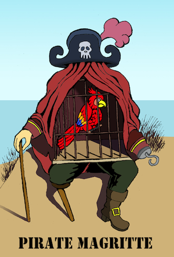 Cartoon: Pirate Magritte... (medium) by berk-olgun tagged pirate,magritte