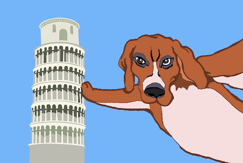 Cartoon: Pisa Selfie... (medium) by berk-olgun tagged pisa,selfie