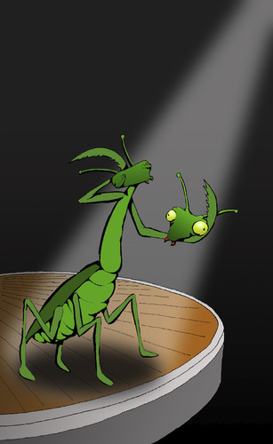 Cartoon: Praying Mantis... (medium) by berk-olgun tagged praying,mantis