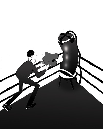 Cartoon: Punching Bag... (medium) by berk-olgun tagged punching,bag