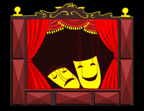 Cartoon: Puppet Theatre... (medium) by berk-olgun tagged puppet,theatre