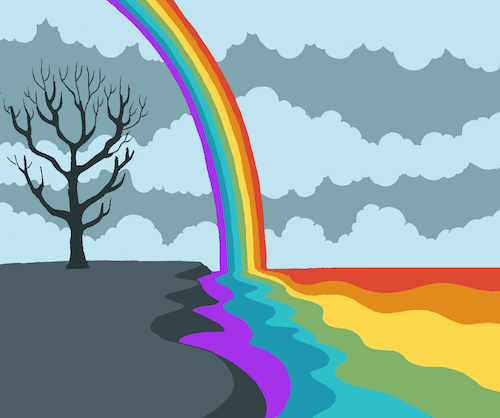 Cartoon: Rainbow... (medium) by berk-olgun tagged rainbow