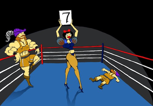 Cartoon: Ring Girl... (medium) by berk-olgun tagged ring,girl