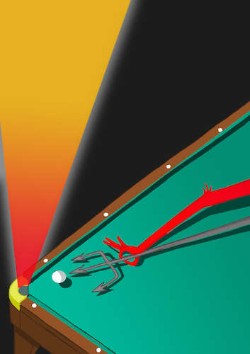 Cartoon: Satans Billiard... (medium) by berk-olgun tagged satans,billiard