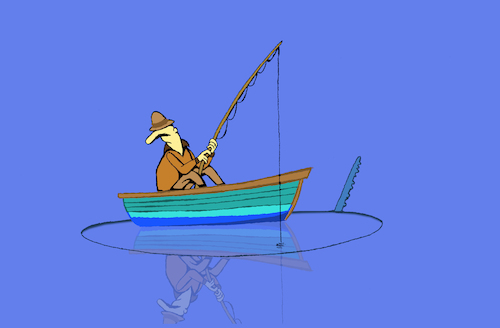 Cartoon: Sawfish... (medium) by berk-olgun tagged sawfish
