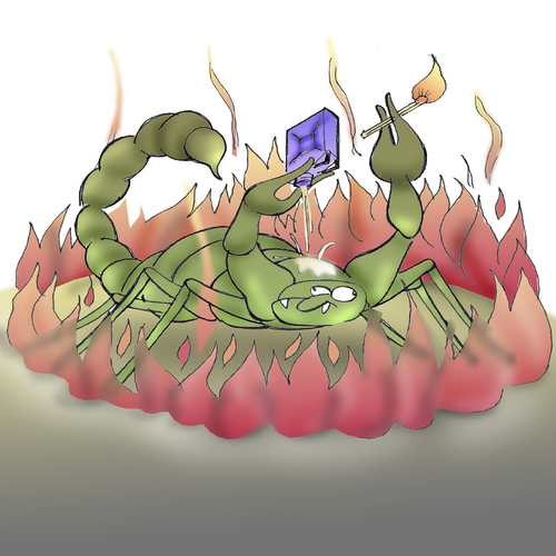 Cartoon: Scorpion.. (medium) by berk-olgun tagged scorpion