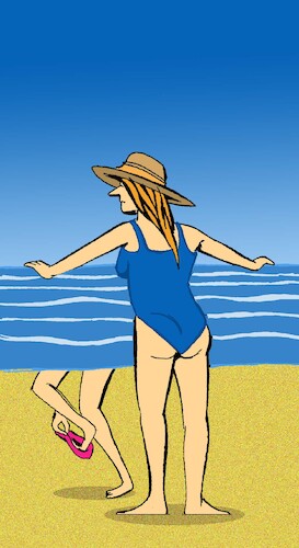 Cartoon: Sea Towel... (medium) by berk-olgun tagged sea,towel