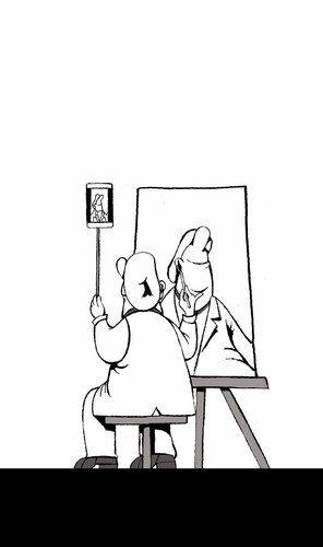 Cartoon: Self Portrait... (medium) by berk-olgun tagged self,portrait