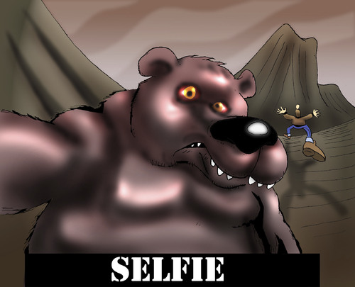 Cartoon: SELFIE... (medium) by berk-olgun tagged selfie