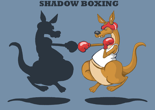 Cartoon: Shadow Boxing... (medium) by berk-olgun tagged shadow,boxing