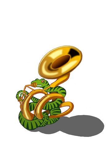 Cartoon: Snake and Suzafon... (medium) by berk-olgun tagged snake,and,suzafon