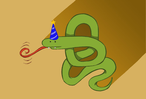 Cartoon: Snake Birthday... (medium) by berk-olgun tagged snake,birthday