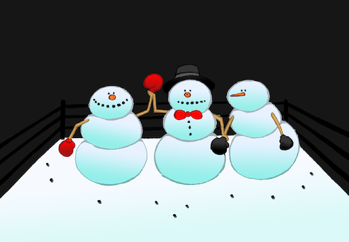Cartoon: Snowman Boxing... (medium) by berk-olgun tagged snowman,boxing