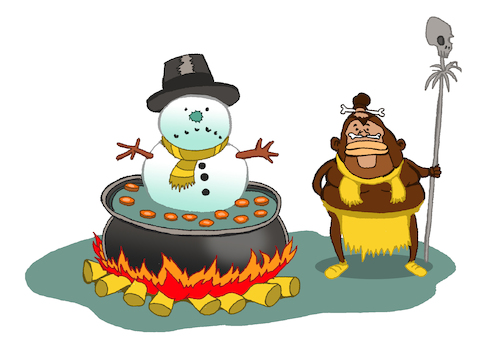 Cartoon: Snowman Soup... (medium) by berk-olgun tagged snowman,soup
