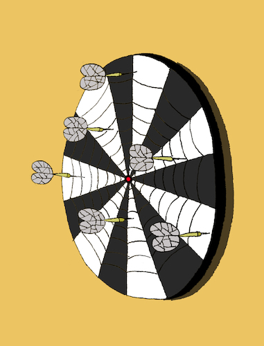 Cartoon: Spider Dart... (medium) by berk-olgun tagged spider,dart
