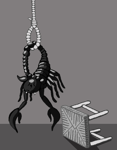 Cartoon: Suicide... (medium) by berk-olgun tagged suicide