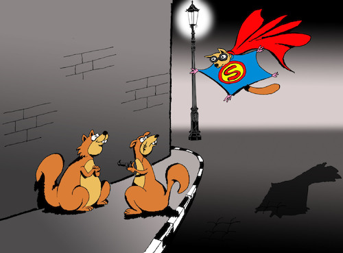 Cartoon: Super Squirrel... (medium) by berk-olgun tagged super,squirrel