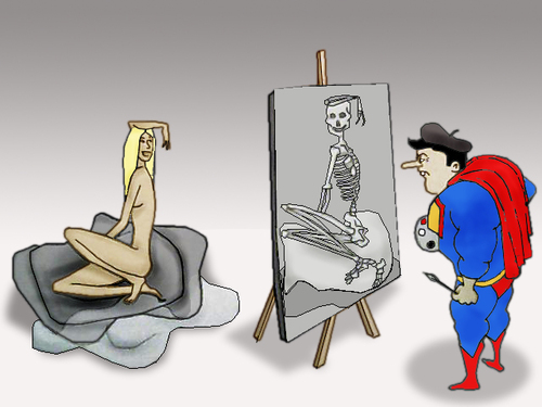 Cartoon: SuperArt.. (medium) by berk-olgun tagged superart