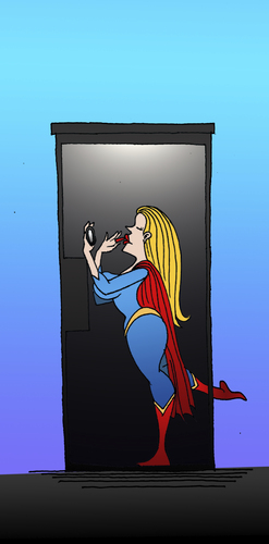 Cartoon: Superwoman... (medium) by berk-olgun tagged superwoman