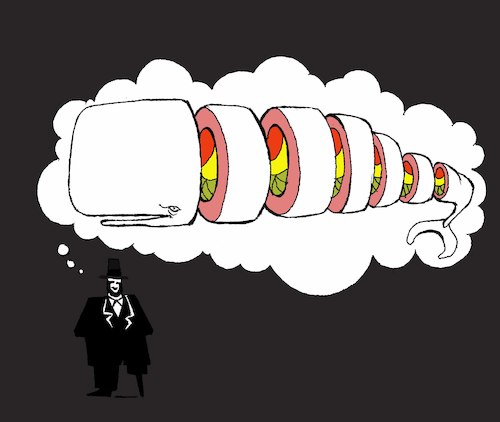 Cartoon: Sushi... (medium) by berk-olgun tagged sushi