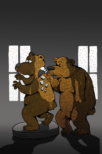 Cartoon: Taxidermic Love... (medium) by berk-olgun tagged taxidermic,love