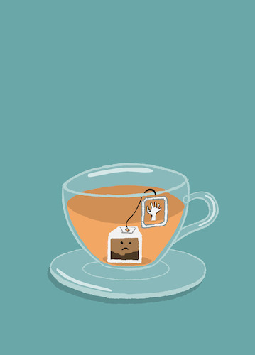 Cartoon: Teabag... (medium) by berk-olgun tagged teabag