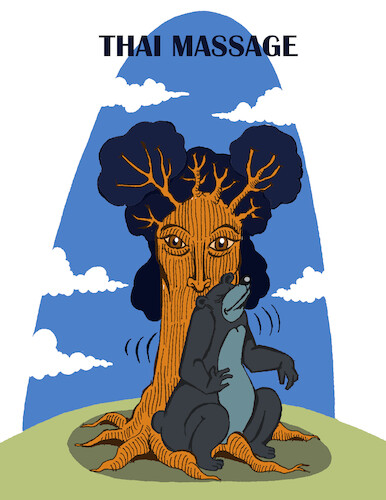 Cartoon: Thai Massage... (medium) by berk-olgun tagged thai,massage