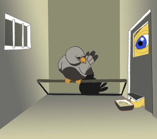 Cartoon: The Birdcage... (medium) by berk-olgun tagged the,birdcage