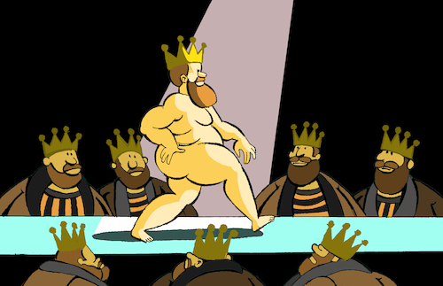 Cartoon: The King is Naked... (medium) by berk-olgun tagged the,king,is,naked