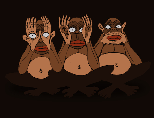 Cartoon: Three Monkeys ... (medium) by berk-olgun tagged three,monkeys