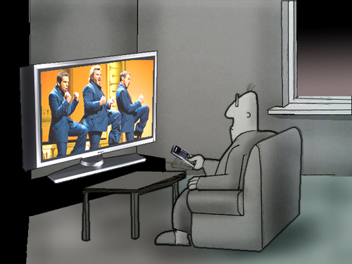 Cartoon: TV.. (medium) by berk-olgun tagged tv