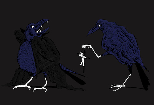 Cartoon: Vampire Crow... (medium) by berk-olgun tagged vampire