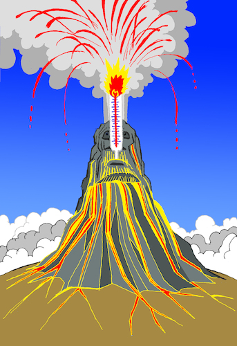 Cartoon: Volcano... (medium) by berk-olgun tagged volcano