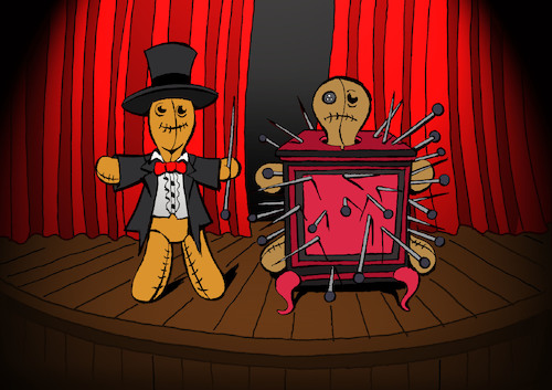 Cartoon: Voodoo Magician... (medium) by berk-olgun tagged voodoo,magician