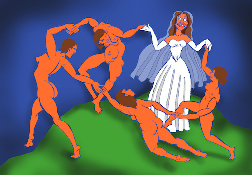 Cartoon: Wedding Dance... (medium) by berk-olgun tagged wedding,dance