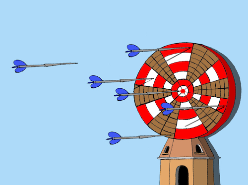 Cartoon: Windmill Dart... (medium) by berk-olgun tagged windmill,dart