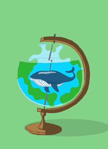Cartoon: World Globe Aquarium... (medium) by berk-olgun tagged world,globe,aquarium