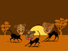 Cartoon: African Cat Masks... (small) by berk-olgun tagged african,cat,masks