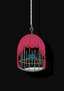 Cartoon: Bird Cage Cloth... (small) by berk-olgun tagged theatre