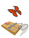 Cartoon: Butterfly Trap... (small) by berk-olgun tagged butterfly,trap