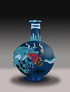 Cartoon: Dragon Vase... (small) by berk-olgun tagged dragon,vase