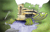 Cartoon: Falling Water-Water Turtle.. (small) by berk-olgun tagged falling,water