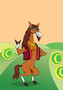 Cartoon: Hippie Horse... (small) by berk-olgun tagged hippie,horse