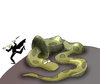 Cartoon: Magician vs Snake... (small) by berk-olgun tagged magician,vs,snake