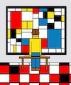 Cartoon: Mondrian Museum... (small) by berk-olgun tagged mondrian,museum